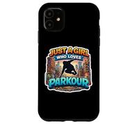 Custodia per iPhone 11 Just A Girl Who Loves Parkour Lover Womens Teens Athlete