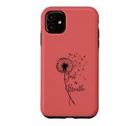 Custodia per iPhone 11 Just Breathe Dandelion Butterfly Inspirational Boho Floral