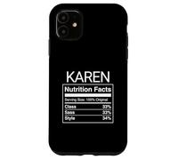 Custodia per iPhone 11 Karen Valori nutrizionali Class Sass Style Funny Name Parody