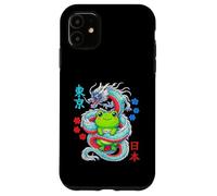 Custodia per iPhone 11 Kawaii Anime Rana Rospo Protetto Da Drago Giapponese