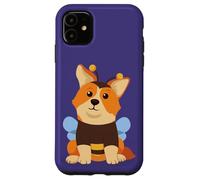 Custodia per iPhone 11 Kawaii Corgi Bee In Un Divertente Pet Costume Cucciolo Cane Corgi