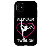 Custodia per iPhone 11 Keep Calm And Twirl On - Divertente Twirling