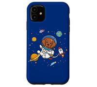 Custodia per iPhone 11 Kids Boys Girls Astronaut Space Rhodesian Ridgeback Lover