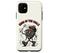 Custodia per iPhone 11 King of the Coals Retro Cartoon BBQ Kettle Grill Grill