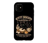 Custodia per iPhone 11 Kitty Biscuits Bakery Purrfectly Impastato Cat Genitore Umorismo