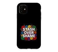 Custodia per iPhone 11 Knitter Yarn Hoarder Stash Over Shame Crochet