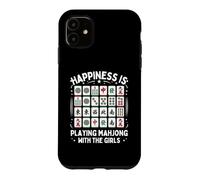 Custodia per iPhone 11 La felicità sta giocando a Mahjong con le ragazze
