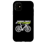 Custodia per iPhone 11 La fibra di carbonio è il mio linguaggio d'amore per ciclisti da strada Pro