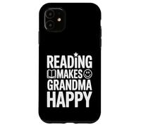 Custodia per iPhone 11 La lettura rende la nonna felice carino libro amante dicendo