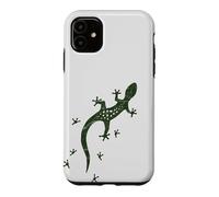 Custodia per iPhone 11 La lucertola retrò segue le tracce della salamandra geco
