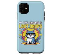 Custodia per iPhone 11 La mia lingua di gioco è Loot Drops Cat Gamer Cool Design