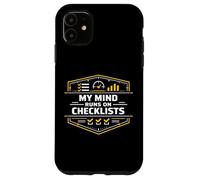 Custodia per iPhone 11 La mia mente scorre su liste di controllo mentalità guidata dal processo