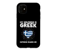 Custodia per iPhone 11 La mia ragazza è greca Niente mi spaventa - Grecia Cuore