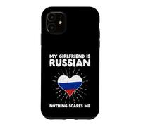 Custodia per iPhone 11 La mia ragazza è russa nulla mi spaventa - Russia Heart