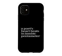 Custodia per iPhone 11 La poesia parla dal cuore per gli amanti dei versi e dello stile