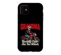 Custodia per iPhone 11 La sedia a dondolo per nonne ha due ruote da motociclista