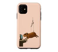 Custodia per iPhone 11 LA SPIA CAPYBARA PIÙ FREDDA IN RAGGIA