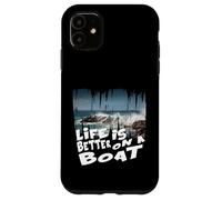 Custodia per iPhone 11 La vita è migliore su una barca a vela marinaio barca a vela