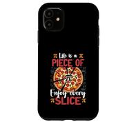 Custodia per iPhone 11 La vita è un pezzo di Pi Pizza ogni fetta di matematica 3.14 Pi Day