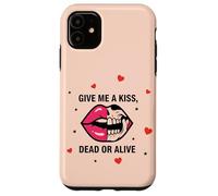Custodia per iPhone 11 Labbra Bacio Scuro Umorismo Amore Ragazza Gotico