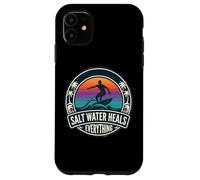 Custodia per iPhone 11 L'acqua salata guarisce tutto Surf Surfing Surf Board Amante