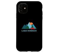 Custodia per iPhone 11 Lake Norman North Carolina Vacation Souvenir Vintage Logo
