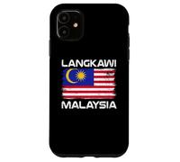 Custodia per iPhone 11 Langkawi Bandiera Malesia Distressed Orgoglio Malese
