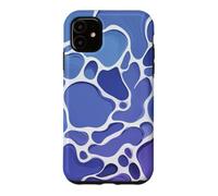 Custodia per iPhone 11 Lavanda Blu Cell Pattern Arte Astratta Swirl