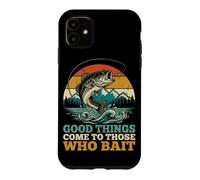 Custodia per iPhone 11 Le cose buone arrivano a coloro che escono pescatore di spigole