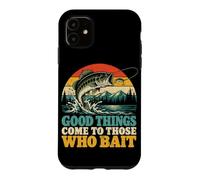 Custodia per iPhone 11 Le cose buone arrivano a coloro che escono pescatore di spigole
