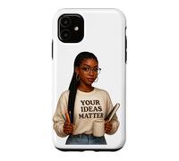 Custodia per iPhone 11 Le tue idee contano ispirazione positiva ti e ti amo.