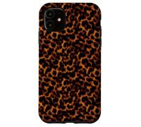 Custodia per iPhone 11 Leopard Tartaruga Shell Stampa Estetica Giallo Marrone Scuro