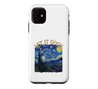 Custodia per iPhone 11 Let It Gogh Notte Stellata Pittura Belle Arti Gioco di parole