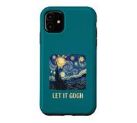 Custodia per iPhone 11 Let It Gogh Swirling Sky Night Art Amante Divertente gioco di parole Tee 2