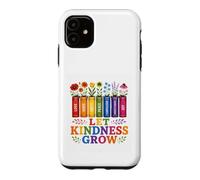 Custodia per iPhone 11 Let Kindness Grow Rainbow Books Fiori Gentilezza Orgoglio