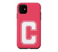 Custodia per iPhone 11 Lettera C Big Bold Capital Varsity Alphabet Monogram