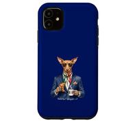 Custodia per iPhone 11 Levriero dalla Sicilia Cane Tazza Caffè Italia Bandiera