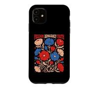 Custodia per iPhone 11 Libertà Democrazia Verità Retro Floreale Patriottico Flower Art