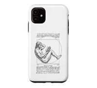 Custodia per iPhone 11 Libro Lettore Vitruviano Uomo Leonardo Da Vinci Libro Vintage