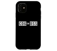 Custodia per iPhone 11 Linee di volo CDG DSS da Parigi a Dakar Air Codes