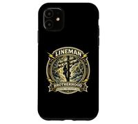 Custodia per iPhone 11 Lineman Brotherhood - Distintivo con scritta "Keep the Lights On"