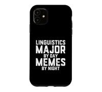 Custodia per iPhone 11 Linguistica Major By Day Memes By Night Scienze del linguaggio
