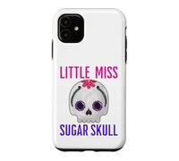 Custodia per iPhone 11 Little Miss Sugar Skull divertente per bambine messicane