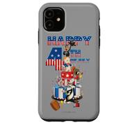 Custodia per iPhone 11 Looney Tunes Bugs and Friends 4th of July