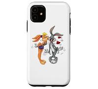 Custodia per iPhone 11 Looney Tunes Bugs and Lola Kiss Valentine's Day