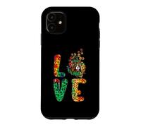 Custodia per iPhone 11 Love Cavalier Dog Sunflower Tie Dye Funny Puppy Lover