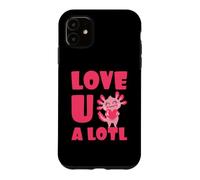 Custodia per iPhone 11 Love U A Lotl Cuore Amore Dolce Kawaii Axolotl