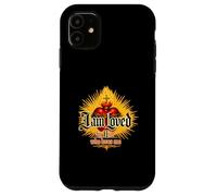 Custodia per iPhone 11 Loved by Him Religious Christian citazione cuore Gesù Amore