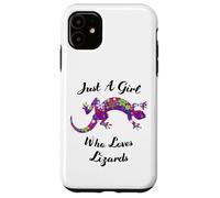 Custodia per iPhone 11 Lucertola Just A Girl Who Loves Lizards Outfit Lizard Lover