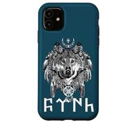 Custodia per iPhone 11 Lupo Tengri Antica Iscrizione Turca Spirituale